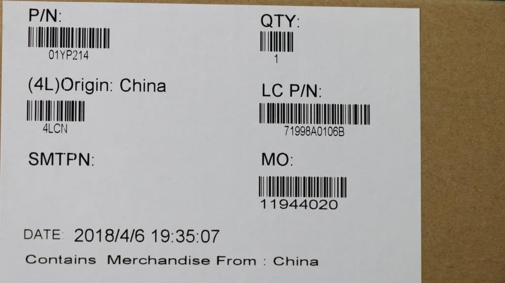 Lenovo NB_KYB FRU COMO SK,PMX,KBBL,BK,IL 01YP214