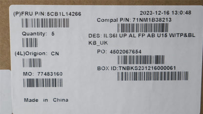 Lenovo IdeaPad 5 16ABR8 Palmrest Cover Touchpad Keyboard UK Backlit 5CB1L14266