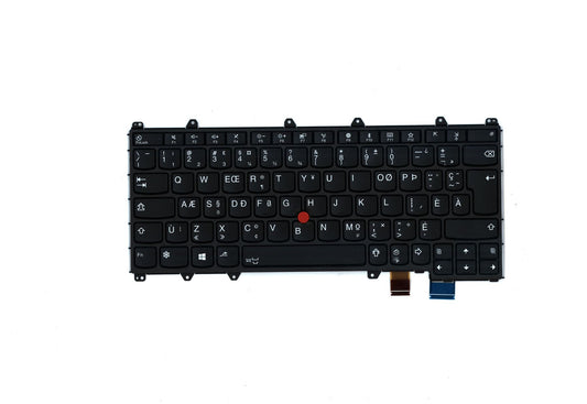 Lenovo Yoga X380 Keyboard Canadian Multilingual Black Backlit 01HW616