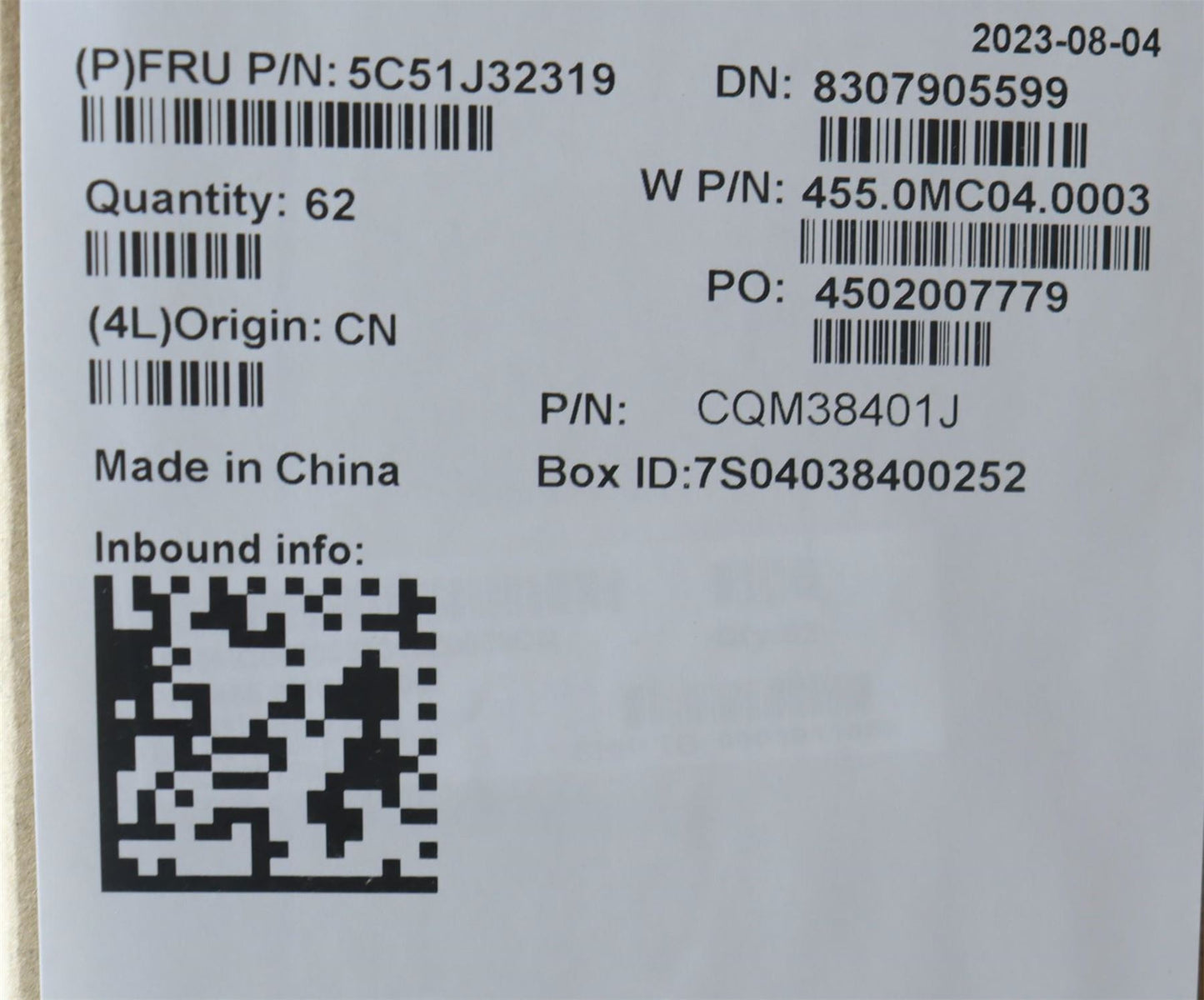 Lenovo Yoga X13 2 Sensor Board 5C51J32319