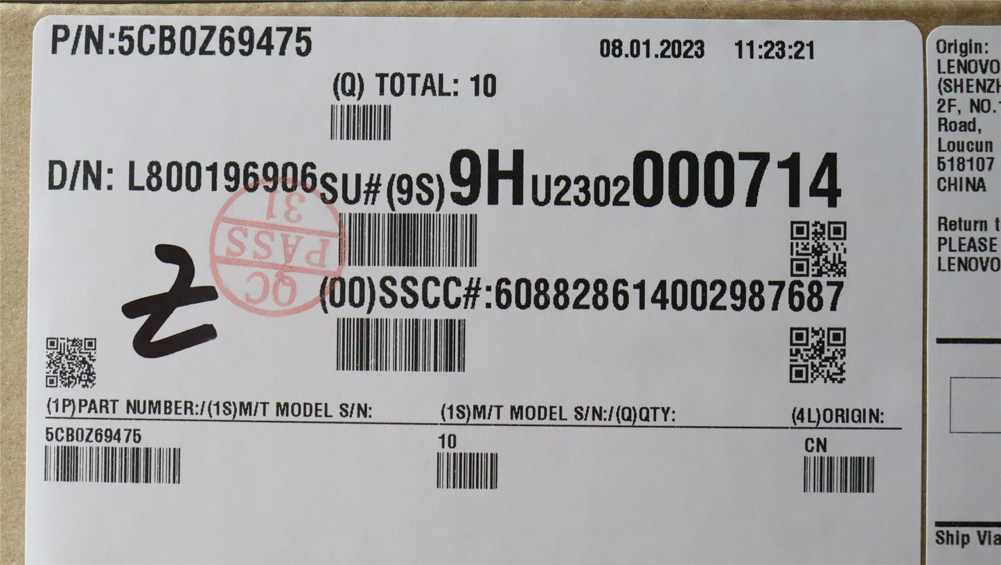 Lenovo COVER C_COVER_ASM_MGAL_WLAN_N_LAN_BLK 5CB0Z69475