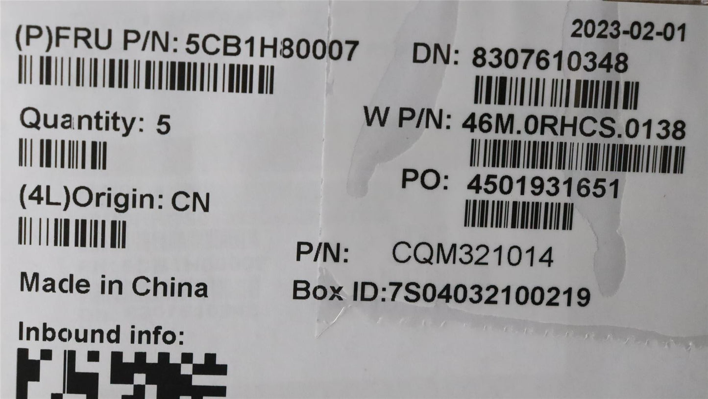 Lenovo Upper Case ASM_SPA W 82R7 SB BL 5CB1H80007