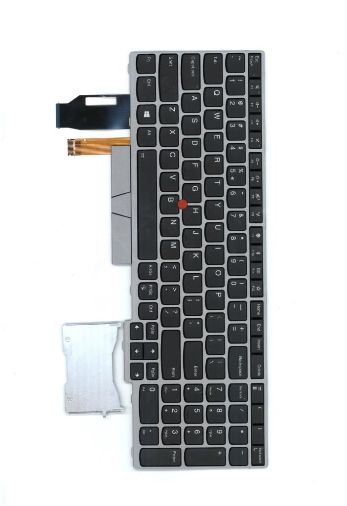 Genuine Lenovo ThinkPad E580 E590 Keyboard US Silver Backlit 01YN769 01YN689