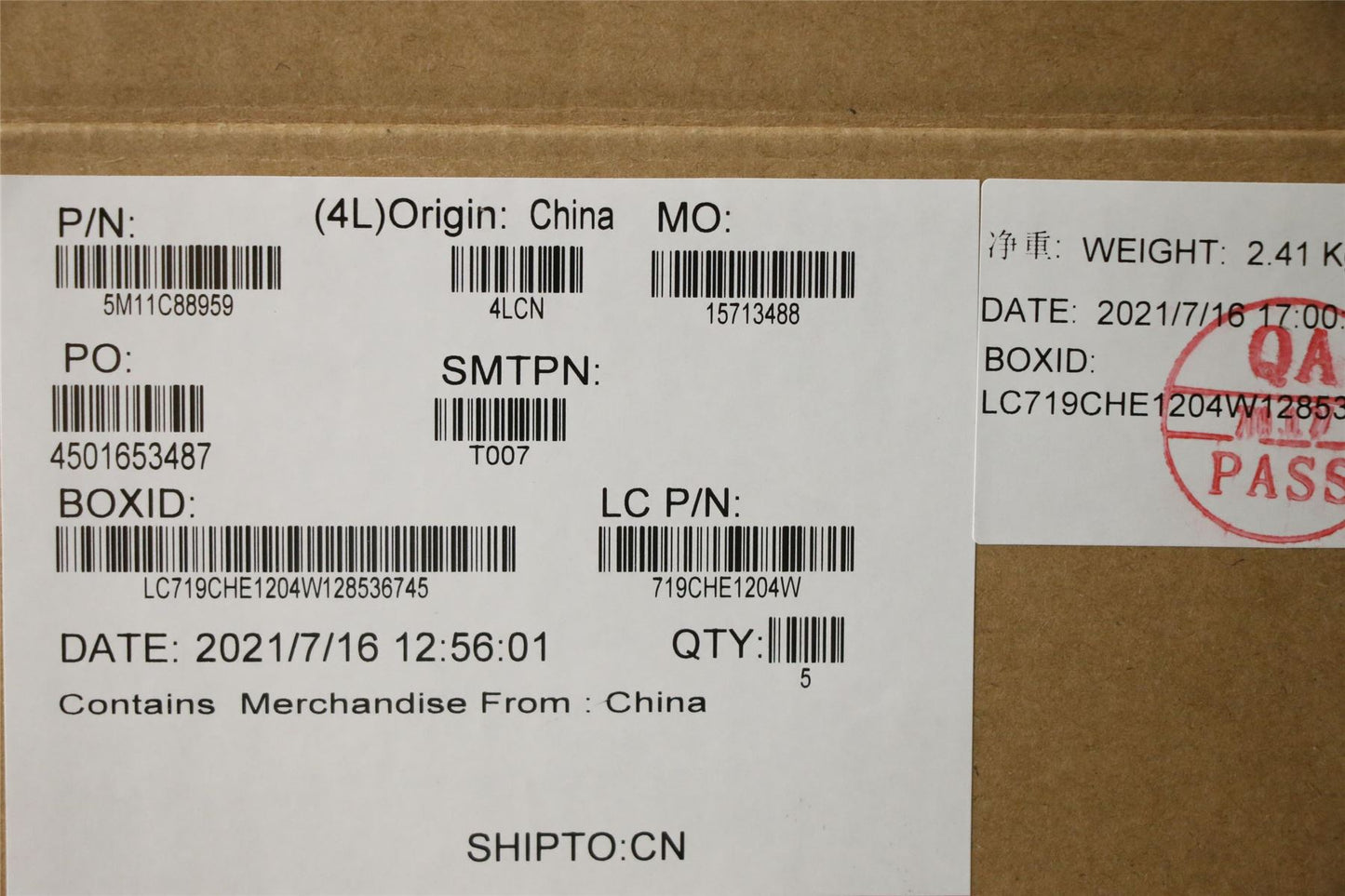 Lenovo MECH_ASM FRU KBD w/C Cov FRA Chicony 5M11C88956
