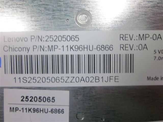 Lenovo CCYT3E1Hun85keyBLKKeyWhiteF KBD Keyboard 25205065