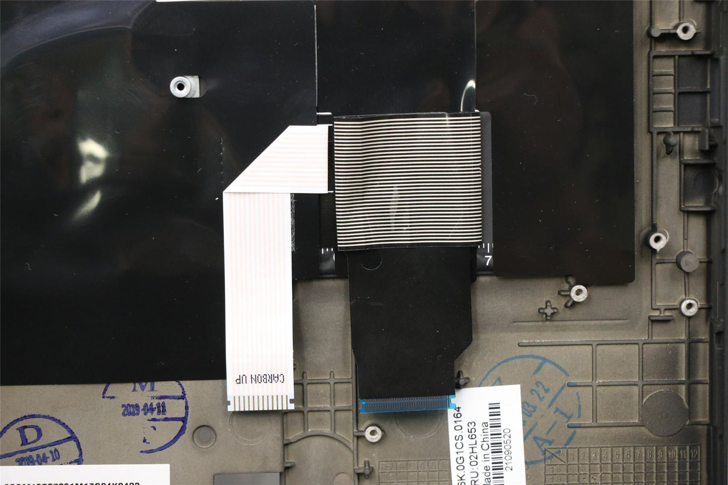 Lenovo Yoga X390 Clavier Palmrest Top Cover Belge Noir Rétroéclairé 02HL652