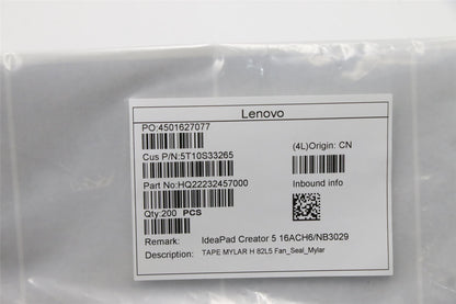 Lenovo 5T10S33265 TAPE MYLAR H 82L5 Fan_Seal_Mylar