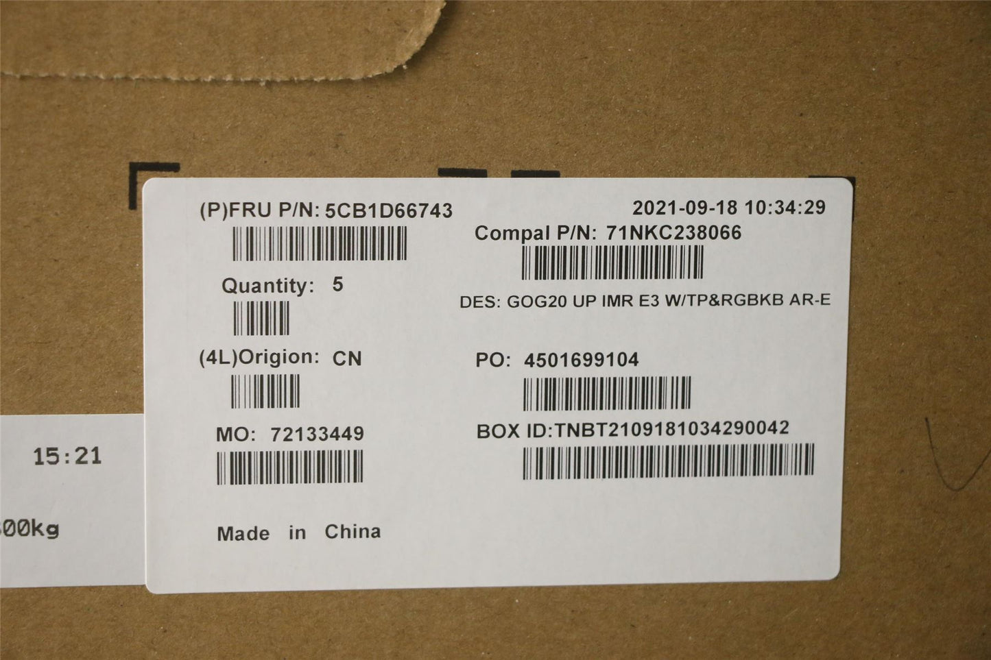Lenovo IdeaPad 3 15ACH6 Palmrest Cover Touchpad Keyboard Arabic Black 5CB1D66743