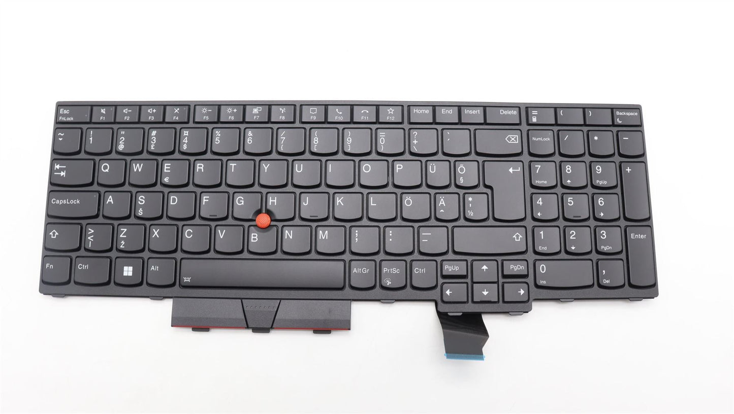Lenovo ThinkPad P17 Gen 2 s Keyboard Estonian Black Backlit 5M11C88939