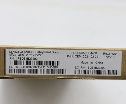 Lenovo USB Calliope KB BK POR 5D50U84460