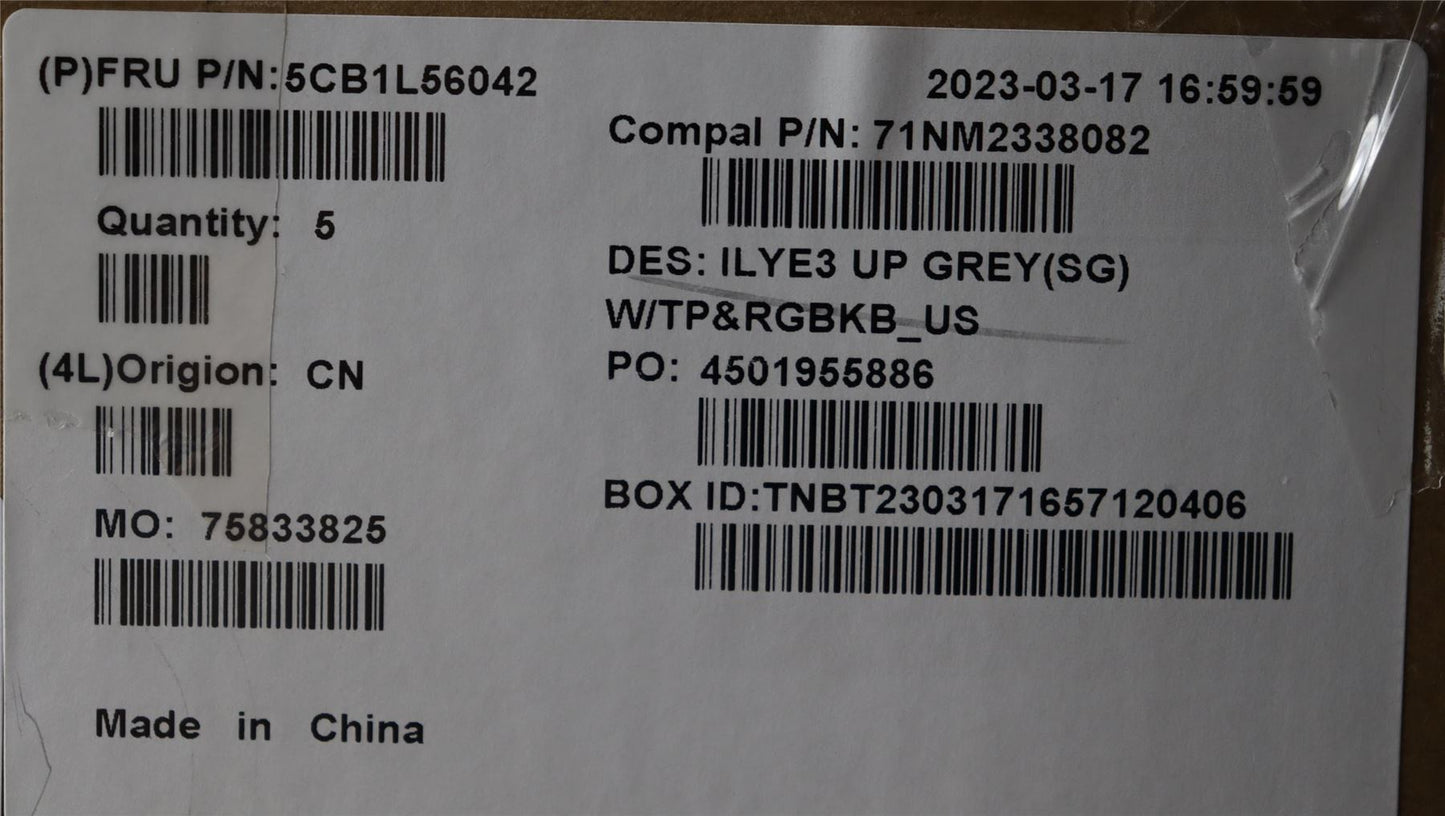 Lenovo Legion 5 16APH8 5 16IRH8 Palmrest Cover Touchpad Keyboard US 5CB1L56042