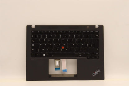 Lenovo ThinkPad T14s Gen 3 Keyboard Palmrest Top Cover Belgian Black 5M11G27135