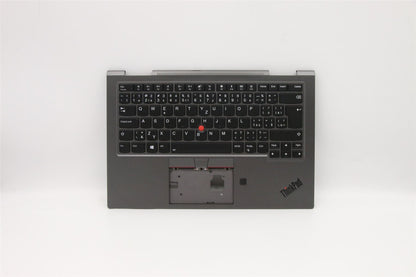 Lenovo Yoga X1 4th Keyboard Palmrest Top Cover Czech Grey Backlit 5M10V24915