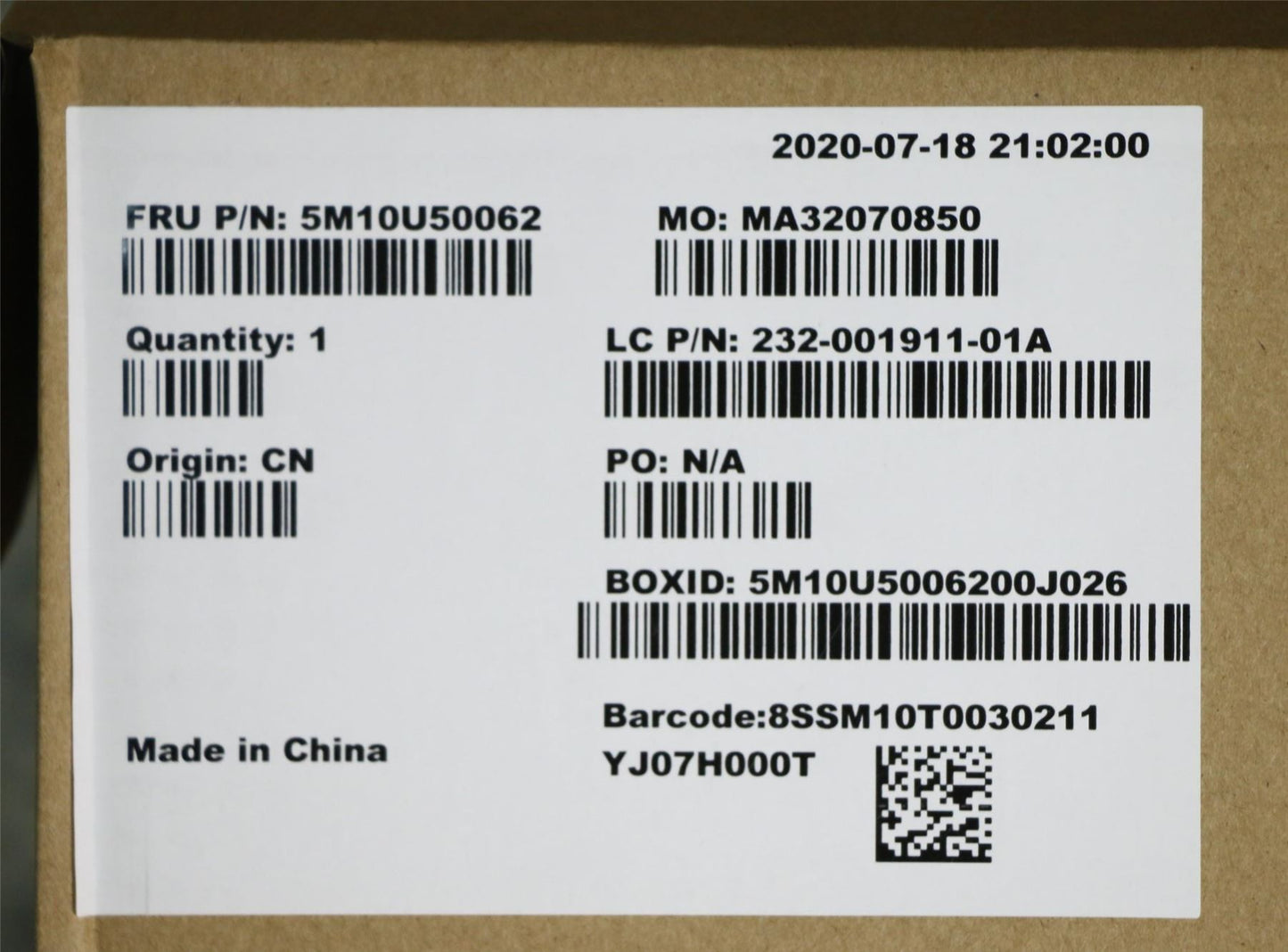 Lenovo MECH_ASM LG,NT,W,ES 8.0 5M10U50062
