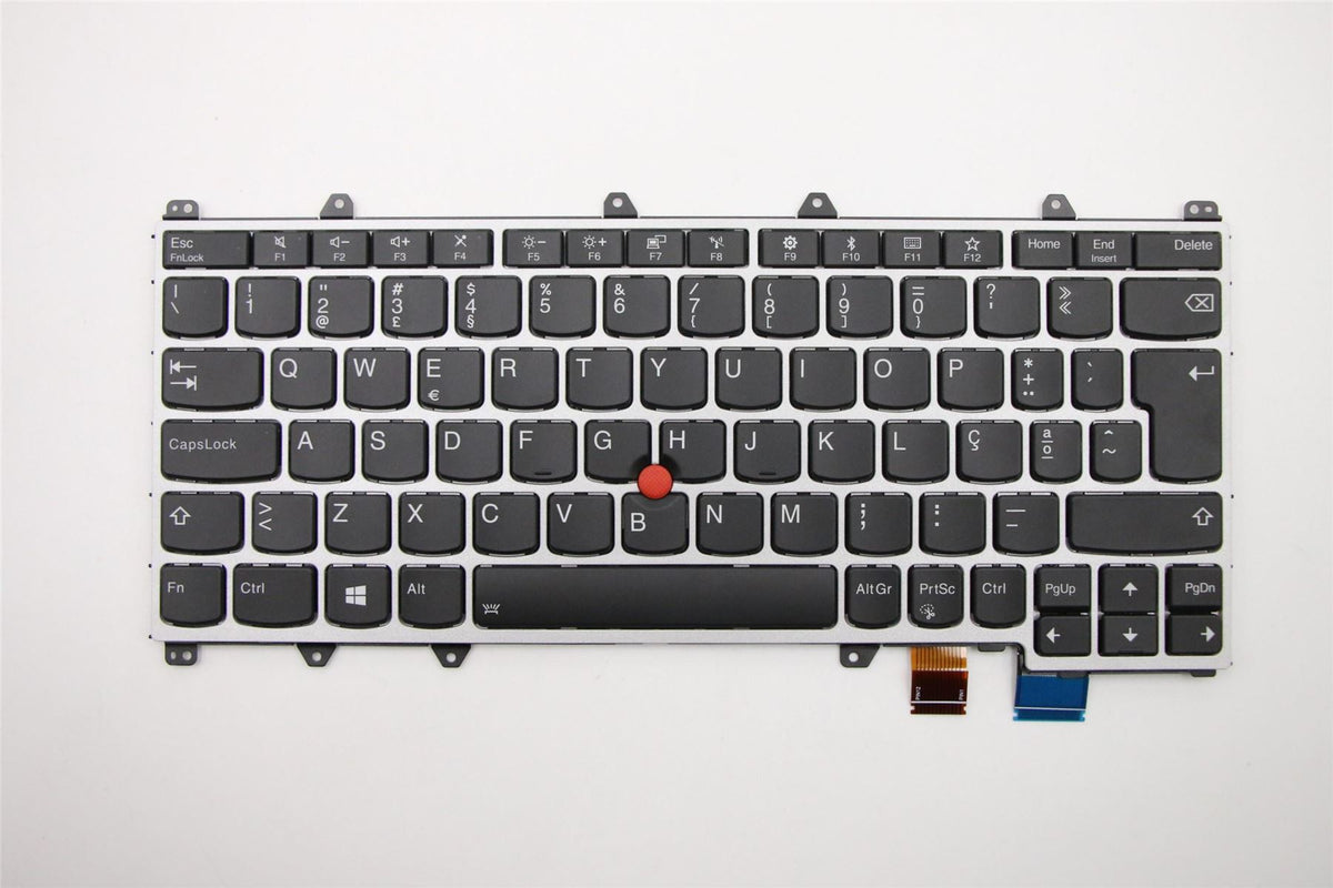 Genuine Lenovo Yoga X380 Keyboard Portuguese Silver Backlit 01HX121 01HW676