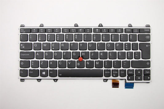 Genuine Lenovo Yoga X380 Keyboard Portuguese Silver Backlit 01HX121 01HW676