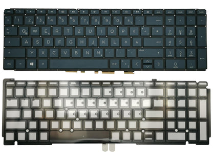 Genuine HP Spectre 15-EB Keyboard German Blue Backlit L95658-041