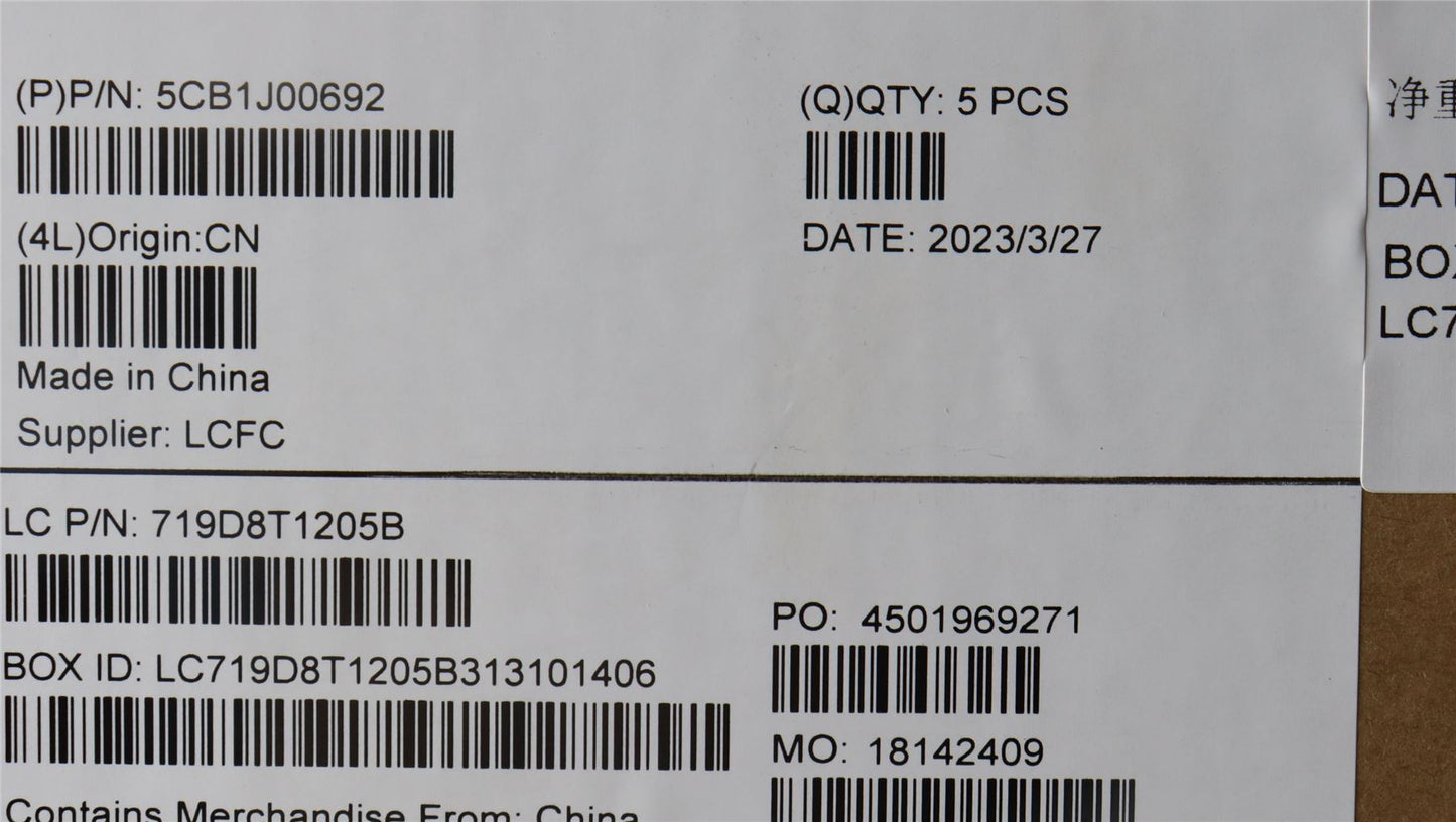 Lenovo Upper Case ASM_PORL82SFFP_CG_NB_ML 5CB1J00692