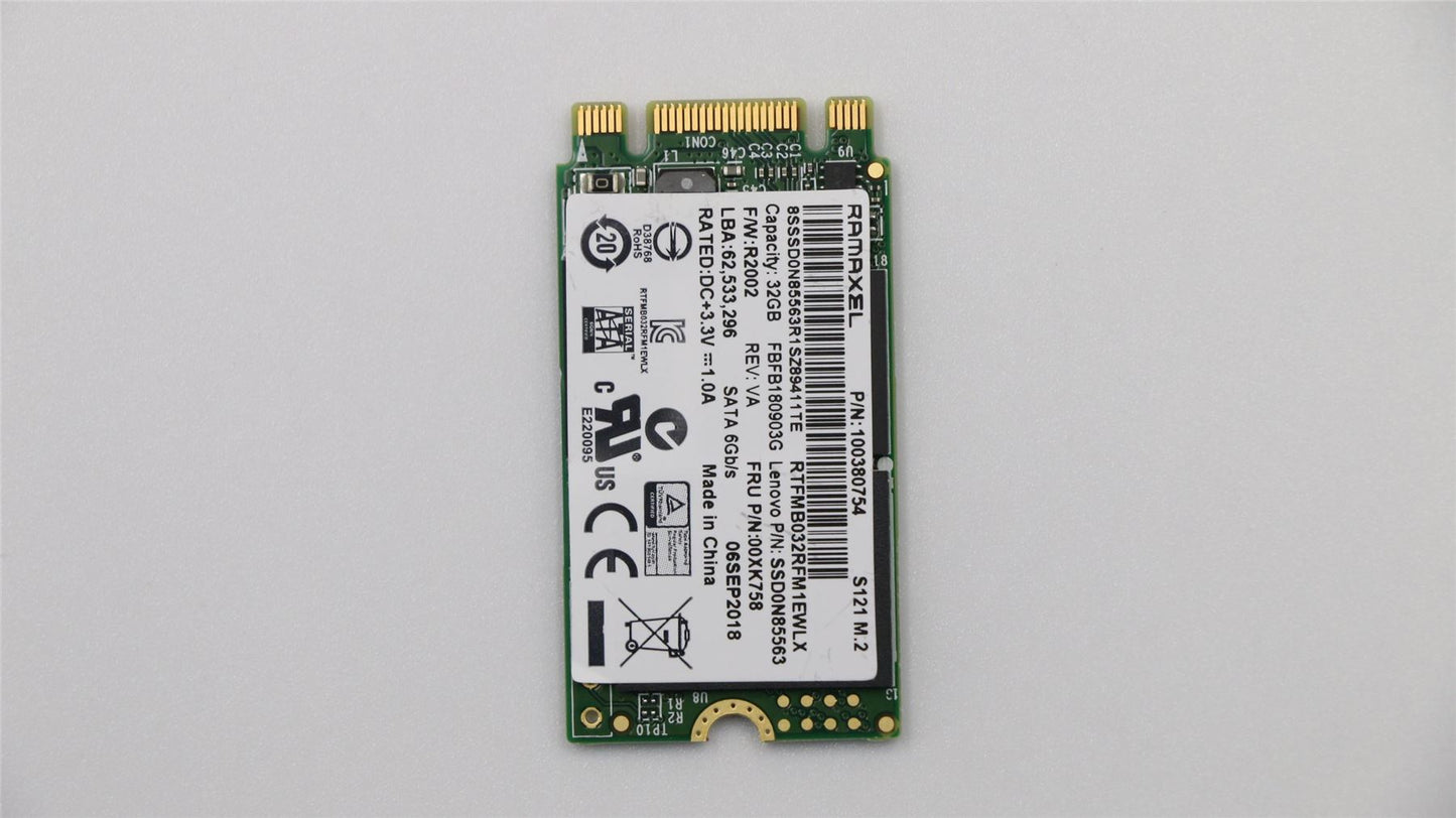 Lenovo 00XK758 SSD_ASM 32G,M.2,2242,SATA6G,LTON,STD
