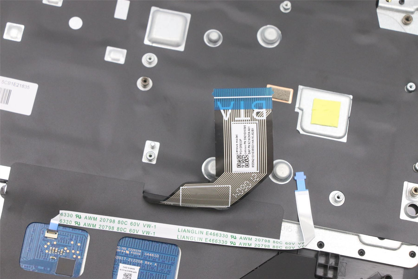 Lenovo Chromebook 100e 2nd 2 Keyboard Palmrest Top Cover US Black 5CB1E21835