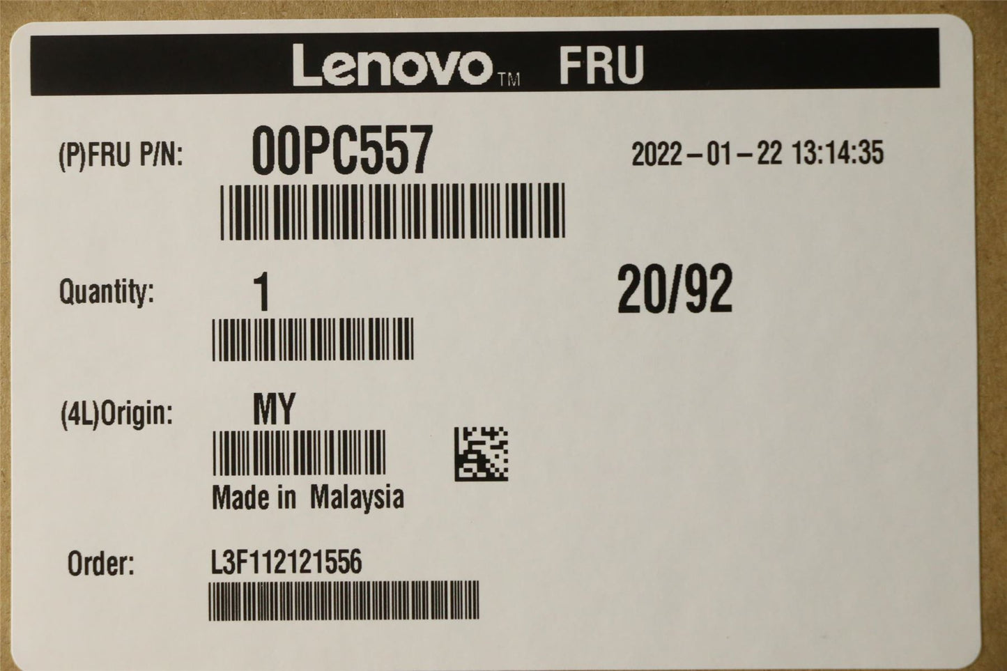 Lenovo 00PC557 HDD_ASM HDD 1TB 5400RPM 7mm ST SATA STD