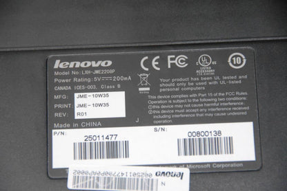 Lenovo Sunrex LXH-JME-2208P(B)(CN-EN) PS2 KB English Keyboard 25011477