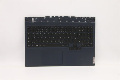 Lenovo 5 15ITH6 Palmrest Cover Touchpad Keyboard German Blue Backlit 5CB1D10941