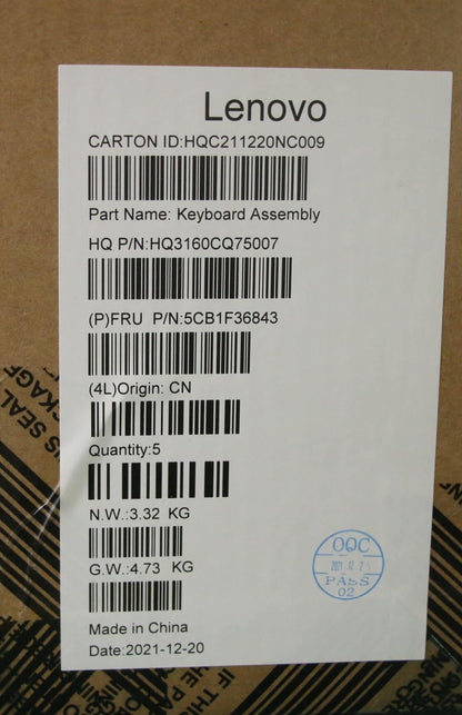 Lenovo IdeaPad 7 16ACH6 Palmrest Touchpad Cover Keyboard Arabic Grey 5CB1F36843
