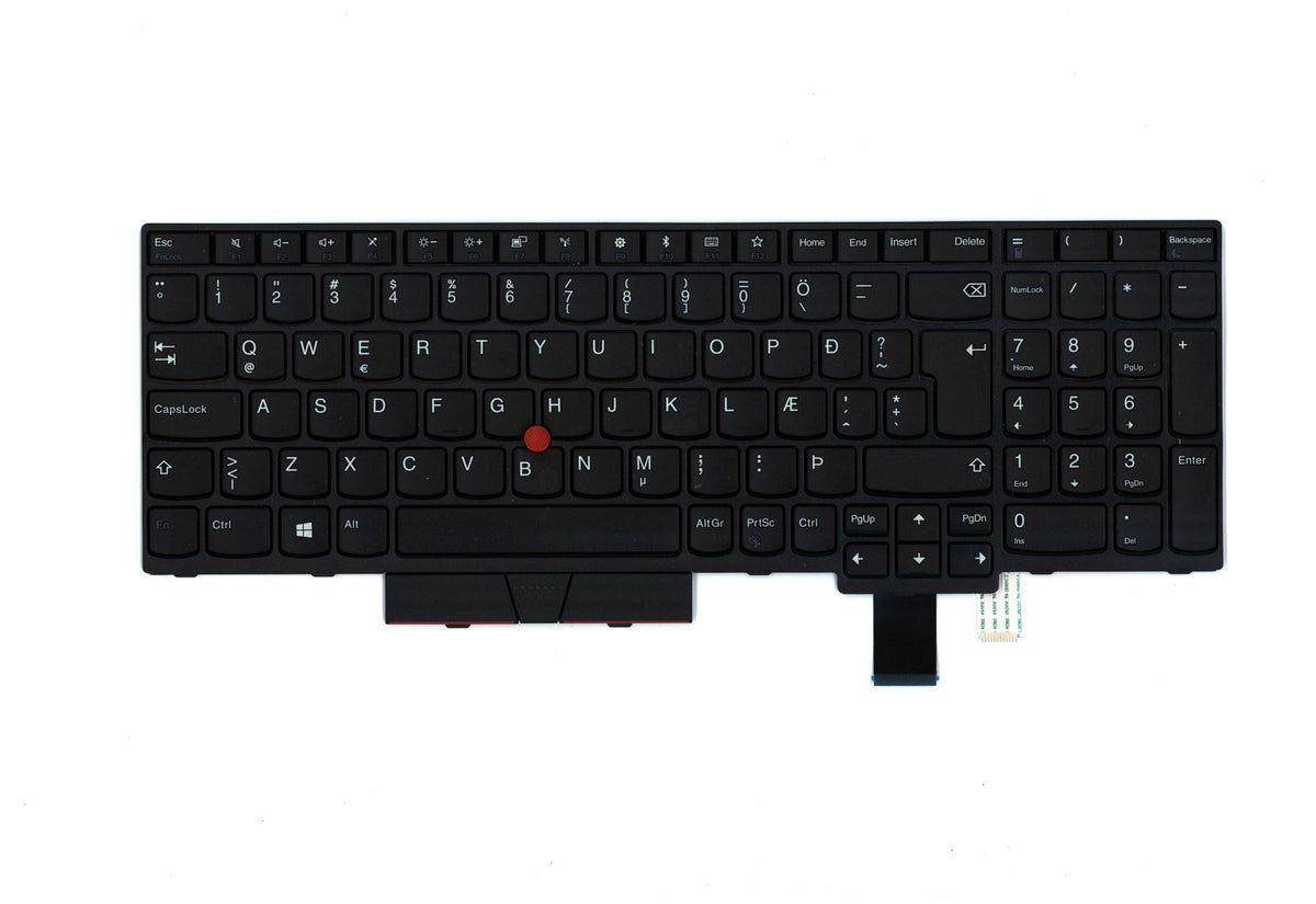 Genuine Lenovo ThinkPad T580 P52s Keyboard Icelandic Black 01HX155 01HX195