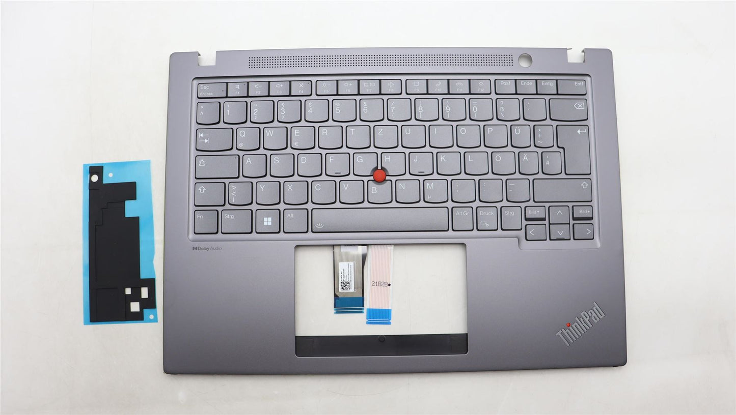 Lenovo ThinkPad T14s Gen 4 Keyboard Palmrest Top Cover German Grey 5M11L59604