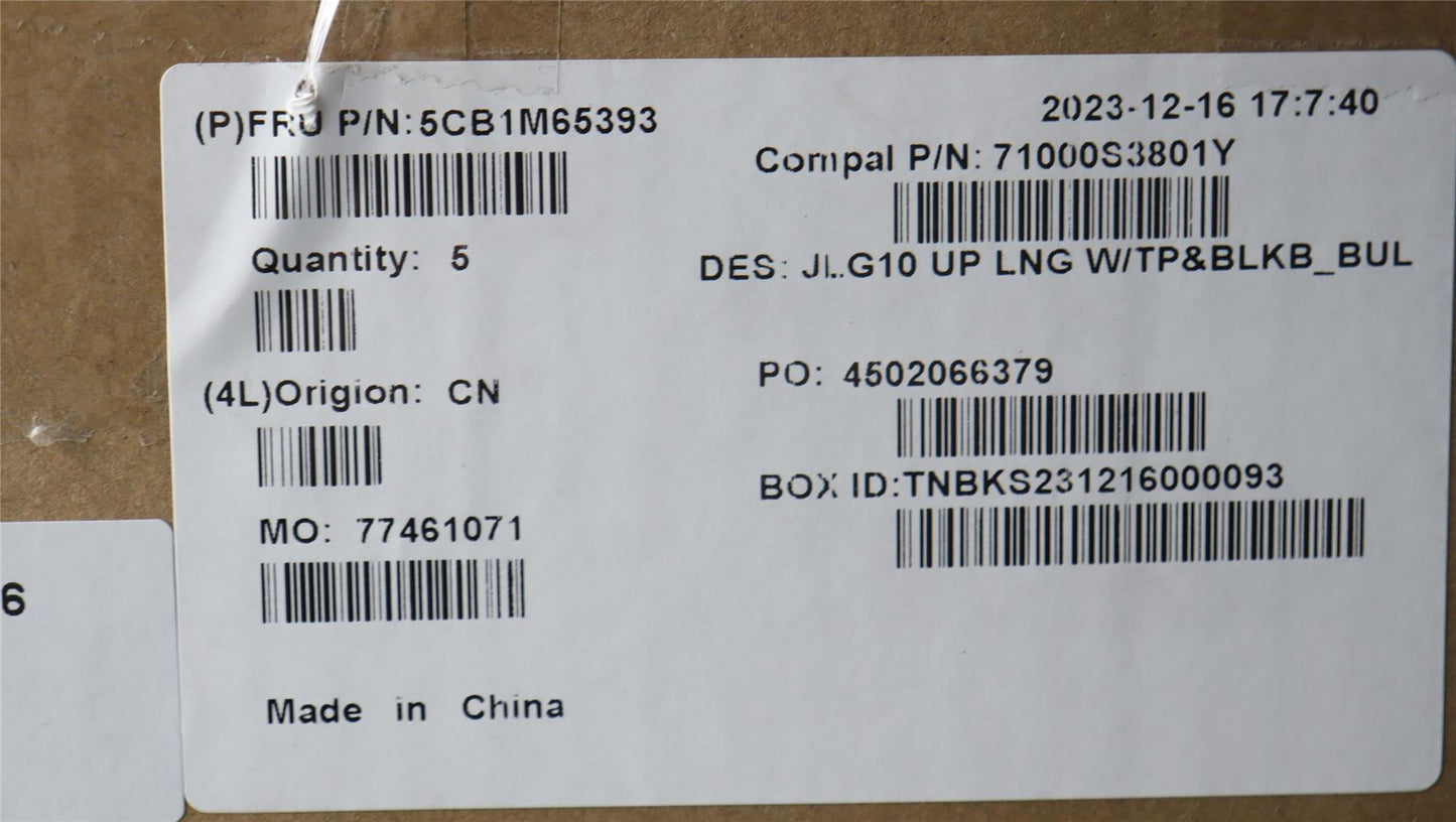 Lenovo COVER Upper Case ASM_BUL C 83DV BLWH 5CB1M65393