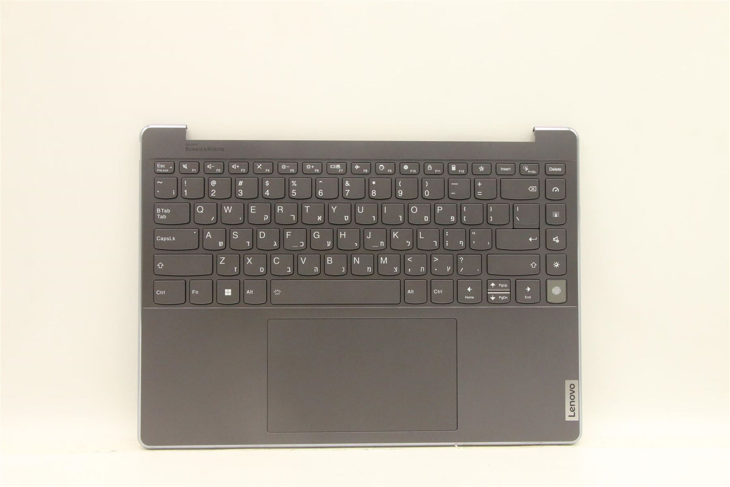 Lenovo IdeaPad 9 14IAP7 Palmrest Cover Touchpad Keyboard Hebrew Grey 5CB1H23738