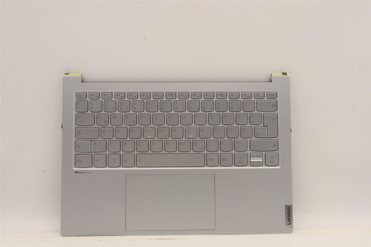Lenovo Yoga 7 14IAH7 Palmrest Cover Touchpad Keyboard German Silver 5CB1J19799