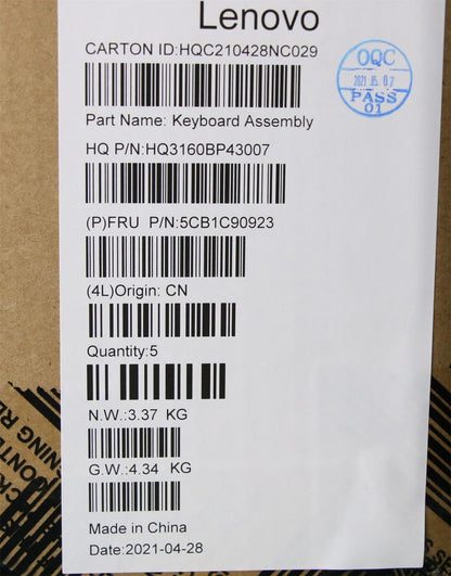 Lenovo Flex 3 11M836 Palmrest Cover Touchpad Keyboard Czech Slovakian 5CB1C90923