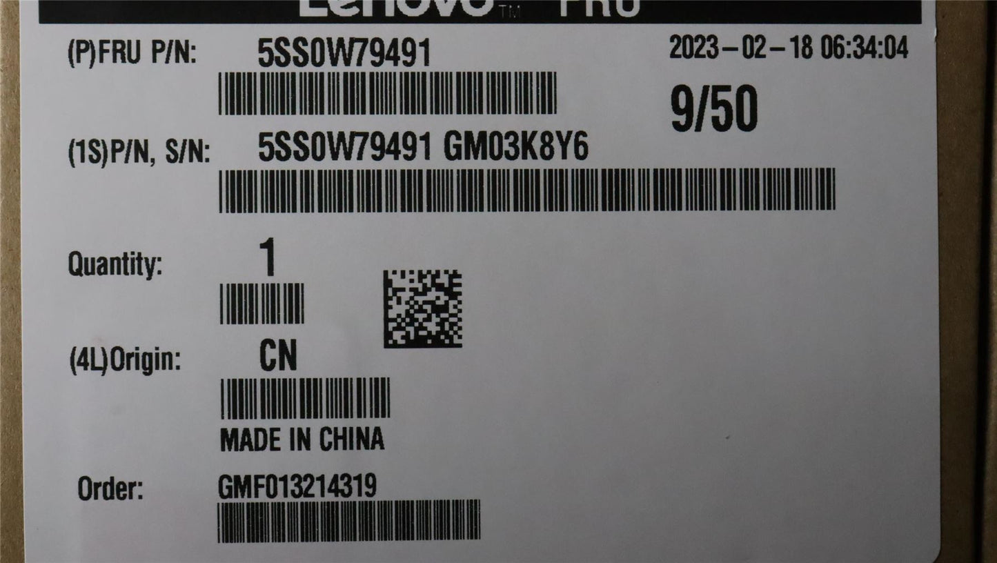 Lenovo ThinkStation P620 P520c P360 P350 P350 Solid State Drive SSD 5SS0V26446