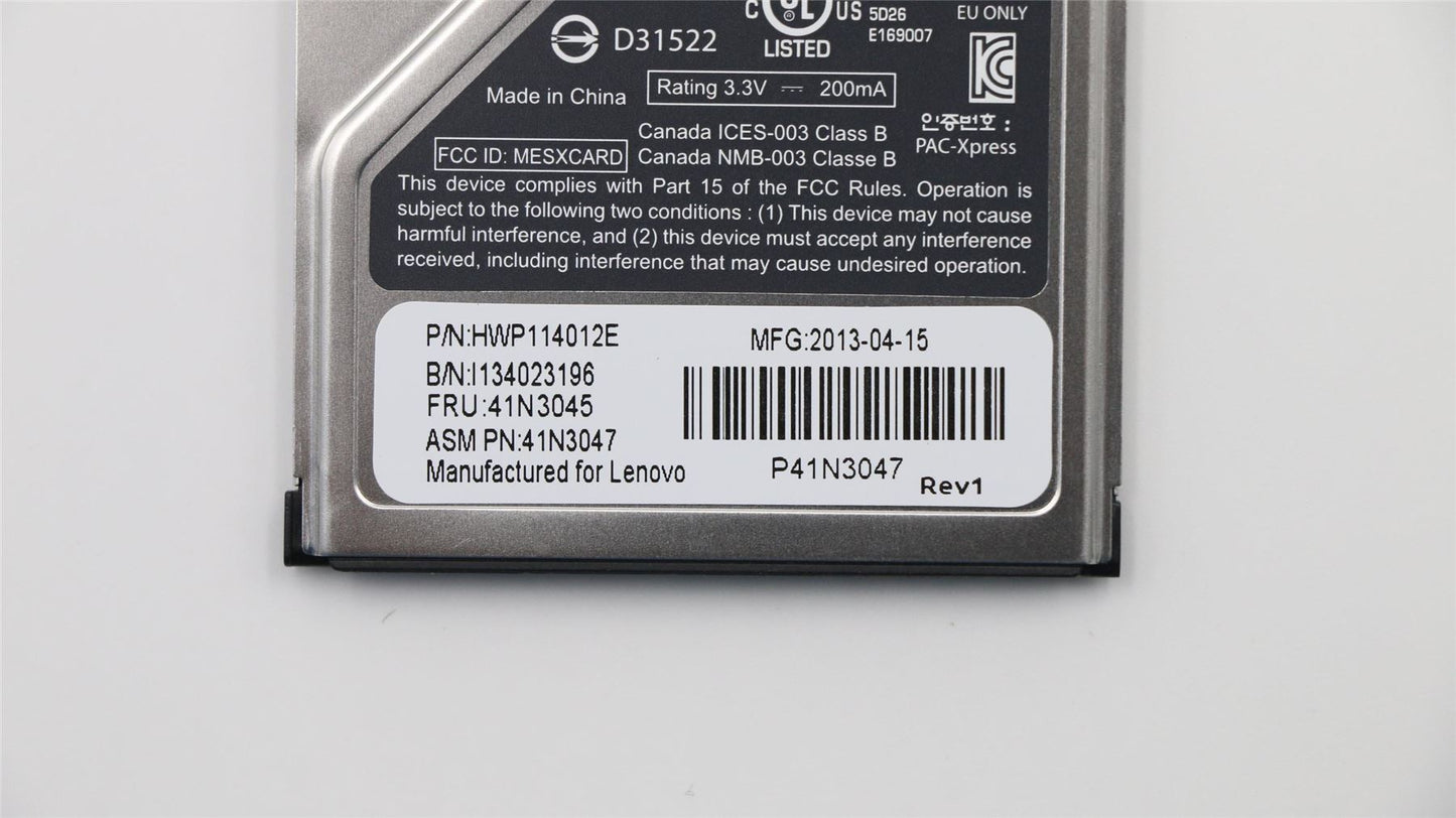 Lenovo Tablet L420 L430 L520 L530 X220 X220 X220i Smart Card Reader 41N3045