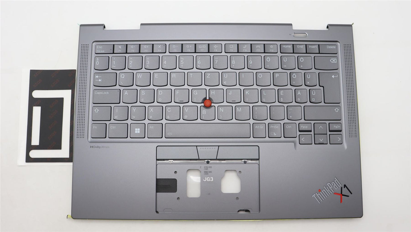 Lenovo ThinkPad X1 8th Gen Keyboard Palmrest Top Cover Hungarian Grey 5M11H62278