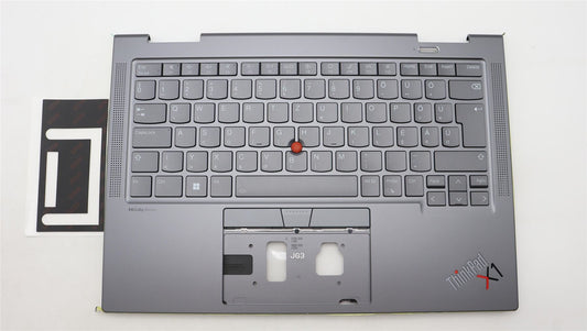 Lenovo ThinkPad X1 8th Gen Keyboard Palmrest Top Cover Hungarian Grey 5M11H62278