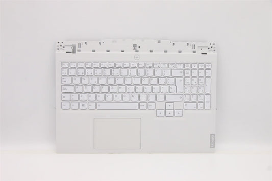 Lenovo Legion 5 15ACH6 Palmrest Cover Touchpad Keyboard Spanish White 5CB1C93117