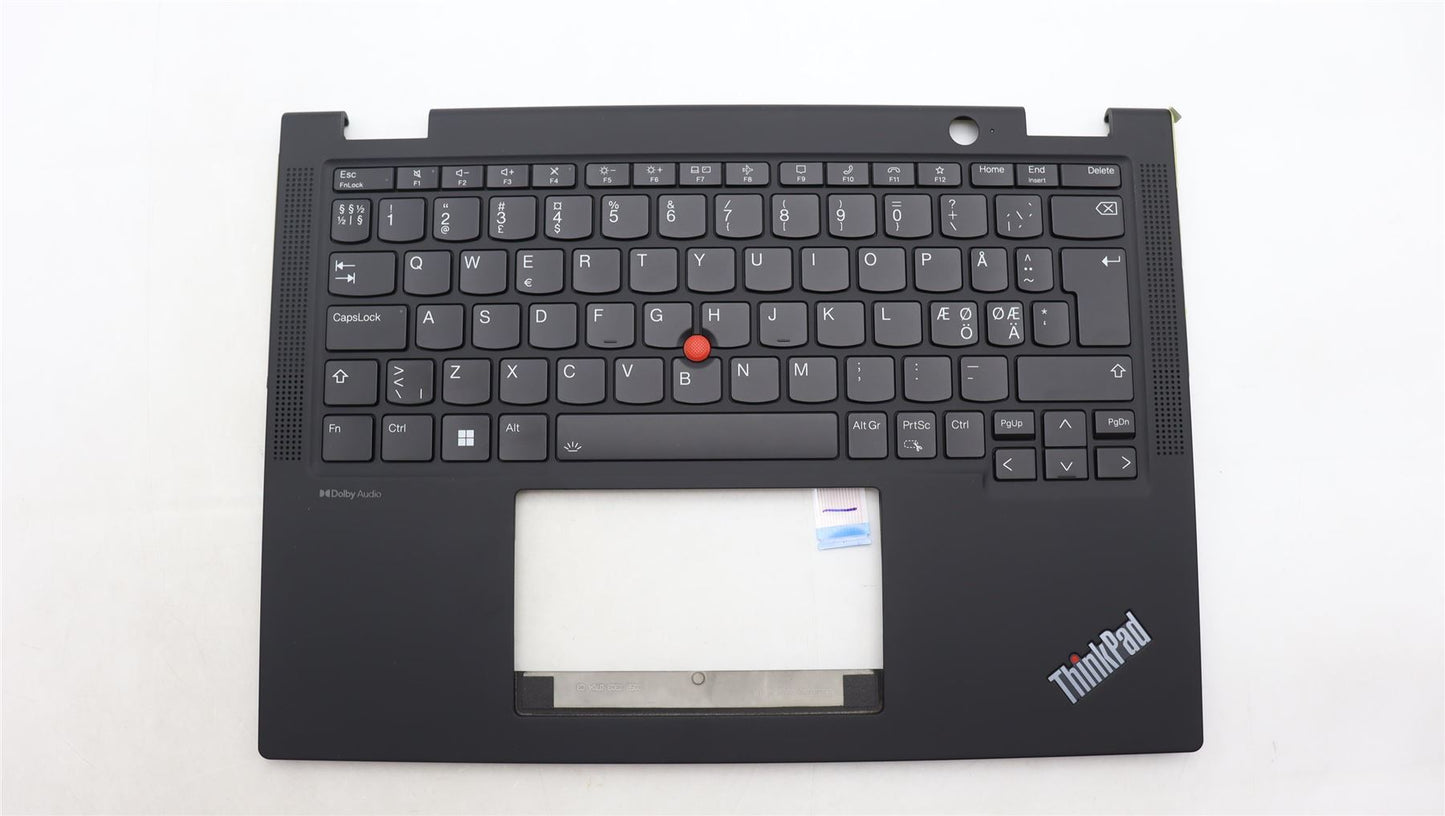 Lenovo ThinkPad X13 Gen 4 Keyboard Palmrest Top Cover Nordic Black 5M11L64148