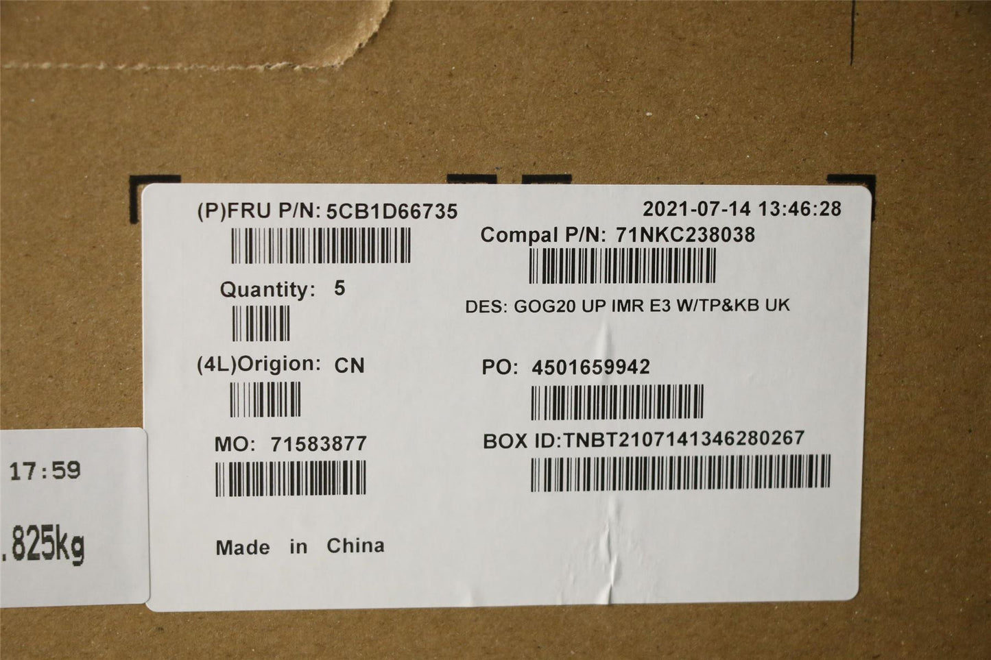 Lenovo IdeaPad 3 15ACH6 Palmrest Cover Touchpad Keyboard UK Black 5CB1D66735