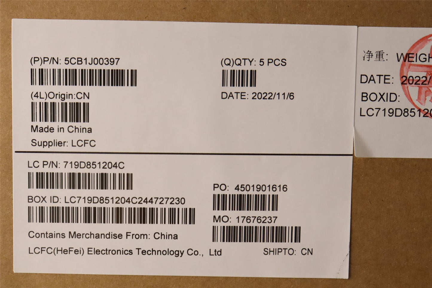 Lenovo Upper Case ASM_SPAL82SFFP_CG_BL_PC 5CB1J00397