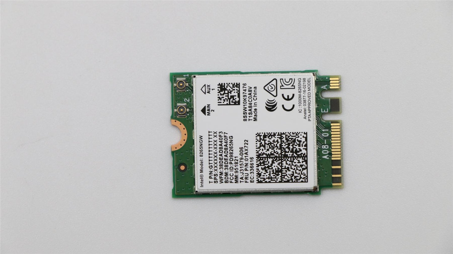 Lenovo 01AX722 Wireless, CMB, IN, 8265 MP NV