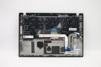 Lenovo ThinkPad T490s Keyboard Palmrest Top Cover Estonian Black Backlit 02HM281