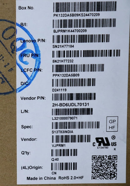 Lenovo ThinkPad X13 Gen 3 L13 Gen 3 Keyboard 5N21H76863