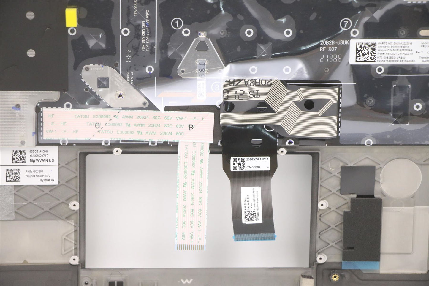 Lenovo ThinkPad T14s 2 Keyboard Palmrest Top Cover Ukrainian Black 5M11A37789