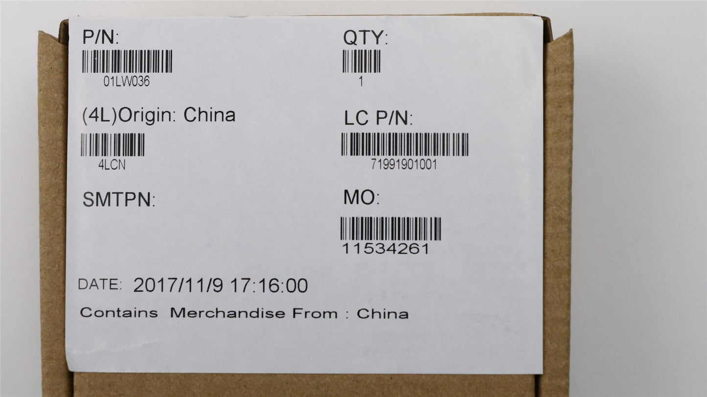 Lenovo 01LW036 LR3.0 FRU Label Kit