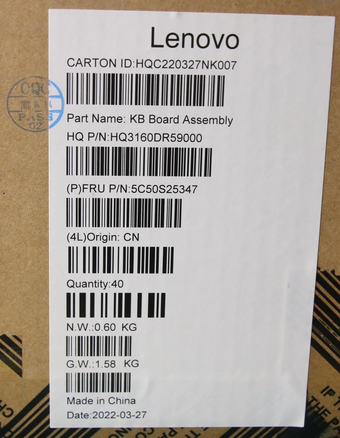 Lenovo Chrome IP 3 11Q727 USB-C Board 5C50S25347