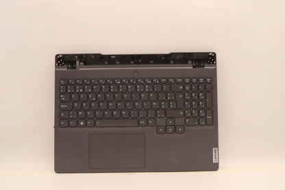 Lenovo 5 15ARH7H Palmrest Cover Touchpad Keyboard Belgian Storm Grey 5CB1H68486