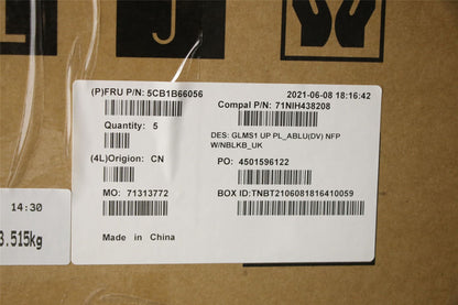 Lenovo IdeaPad 5-14ITL05 Keyboard Palmrest Top Cover UK Blue 5CB1B66056